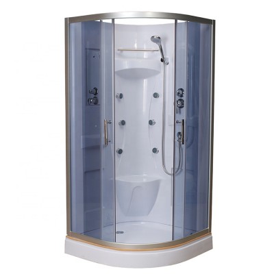 Portable RV shower room one piece ABS back wall shower cabin