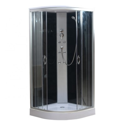 Romanian popular bathroom shower cubicle tempered glass shower cabin for small toilet