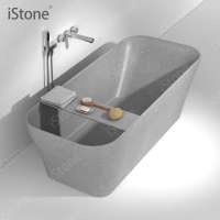 Solid Surface New design composite stone freestanding bathtub WD65158