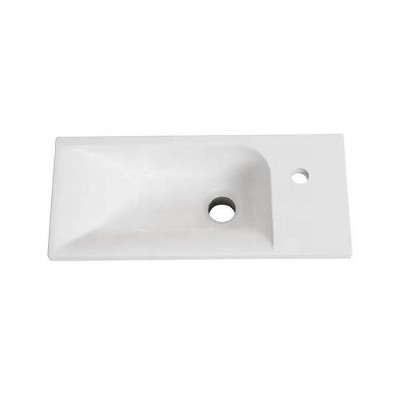 factory direct white mini stone bathroom sink artificial stone basin