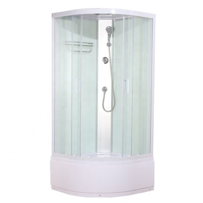 East european hot selling tempered glass portable bathroom cabin