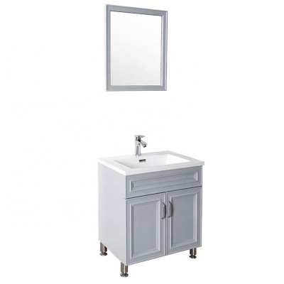 China grey bathroom vanity cabinets with  stainless steel legs