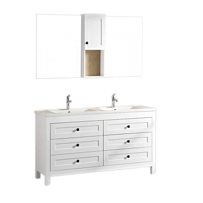 Factory direct sale Luxury home bathroom double sink vanity floor standing bathroom cabinet