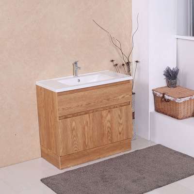 High end bathroom wooden storage cabinet with drawers