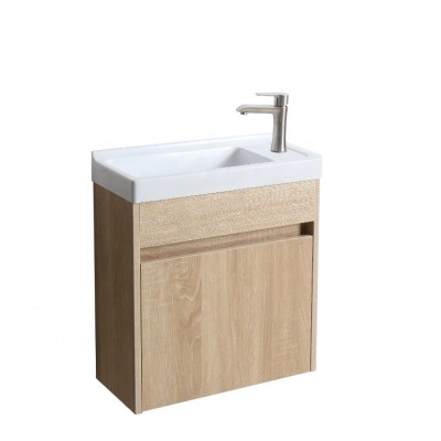 Factory hot sale wall mounted cheap corner bathroom vanity unit