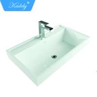 Chao'an Factory Solid Surface Wall Hung Bathroom Basin Vessel Sink waschbecken